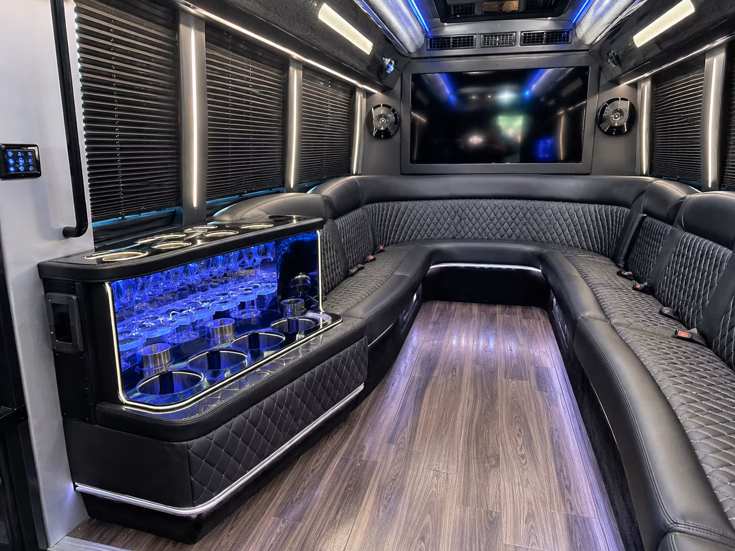 28 Passenger Party Bus Interior
