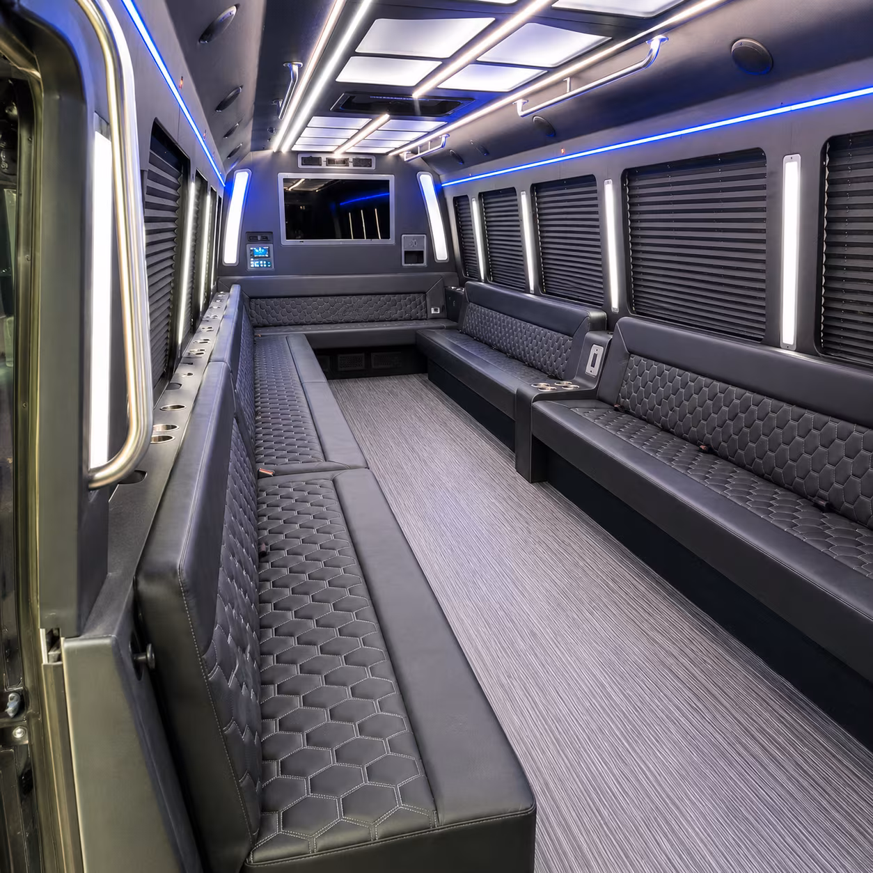 Tallahassee Bachelor & Bachelorette Transportation party bus interior