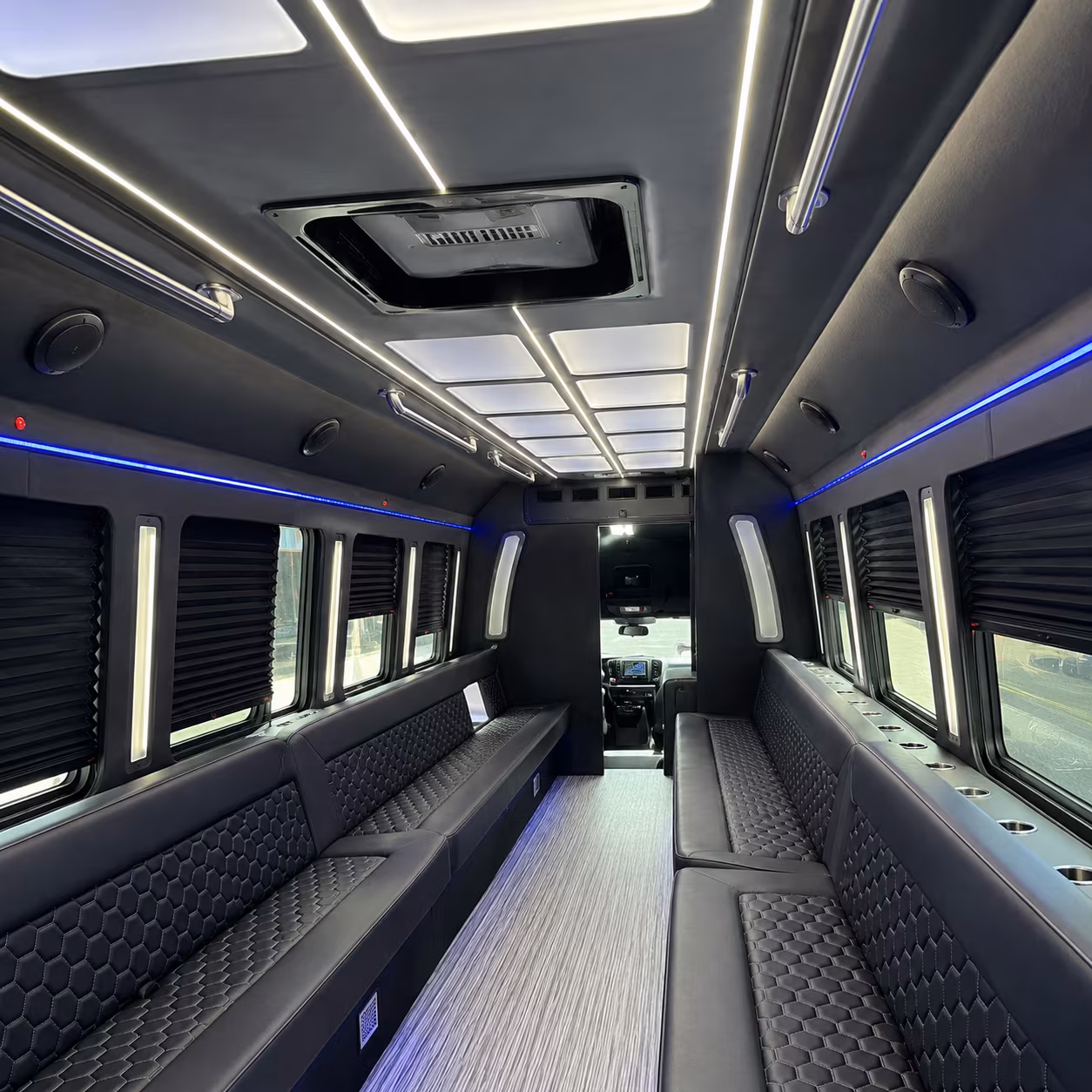 Tallahassee Private Event Transportation party bus interior