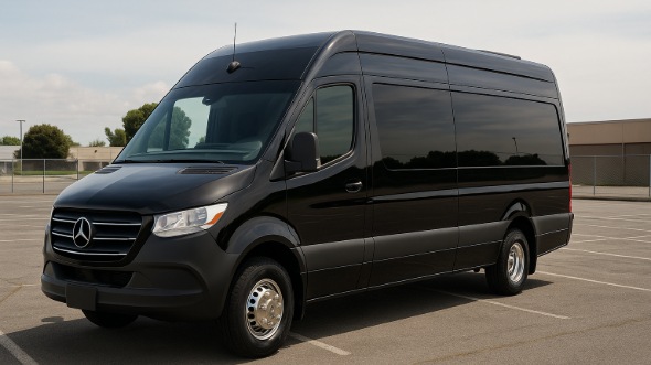 Exterior of Charter Bus Company Tampa's 14 Passenger Sprinter Limousine in Tampa