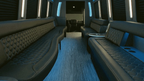 Interior of Charter Bus Company Lakeland's 20 Passenger Party Bus in Lakeland