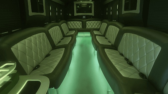 Interior of Charter Bus Company Pensacola's 20 Passenger Party Bus in Pensacola