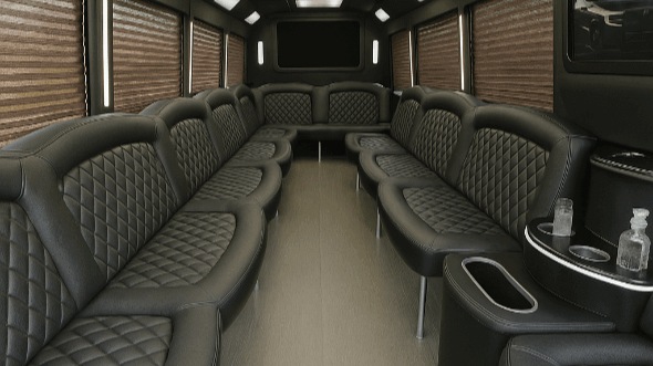 Interior of Charter Bus Company Ocala's 25 Passenger Party Bus in Ocala
