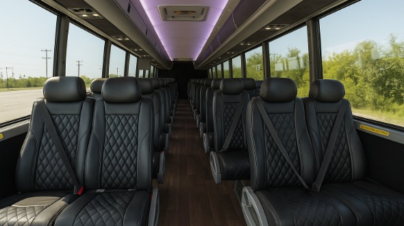 Interior of Charter Bus Company Tallahassee's 28 Passenger Minibus in Tallahassee