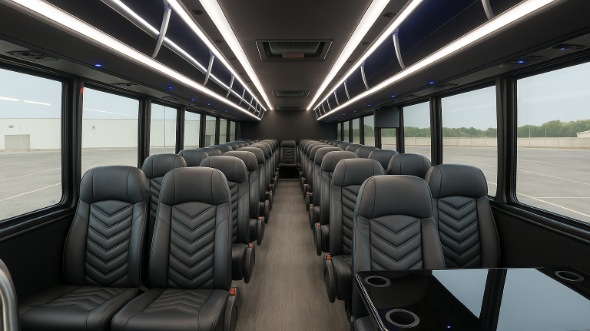 Interior of Charter Bus Company Tallahassee's 35 Passenger Mini Bus in Tallahassee