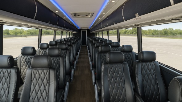 Interior of Charter Bus Company Tallahassee's 40 Passenger Charter Bus in Tallahassee