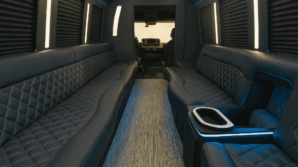 Interior of Charter Bus Company Gainesville's 40 Passenger Party Bus in Gainesville