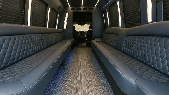 Interior of Charter Bus Company Pensacola's 40 Passenger Party Bus in Pensacola