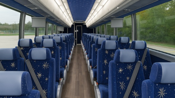 Interior of Charter Bus Company Tallahassee's 44 Passenger Charter Bus in Tallahassee