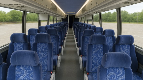Interior of Charter Bus Company Tallahassee's 45 Passenger Charter Bus in Tallahassee