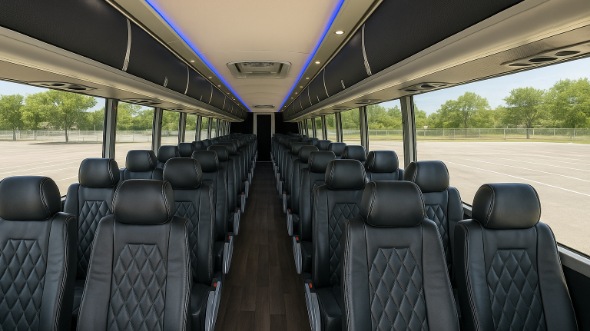 Interior of Charter Bus Company Tallahassee's 47 Passenger Charter Bus in Tallahassee