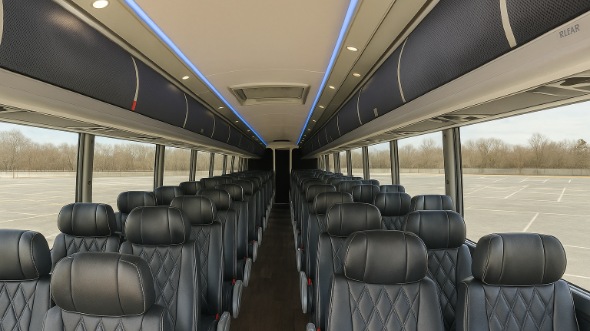 Interior of Charter Bus Company Tallahassee's 55 Passenger Charter Bus in Tallahassee