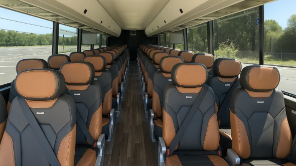 Interior of Charter Bus Company Tallahassee's 56 Passenger Charter Bus in Tallahassee